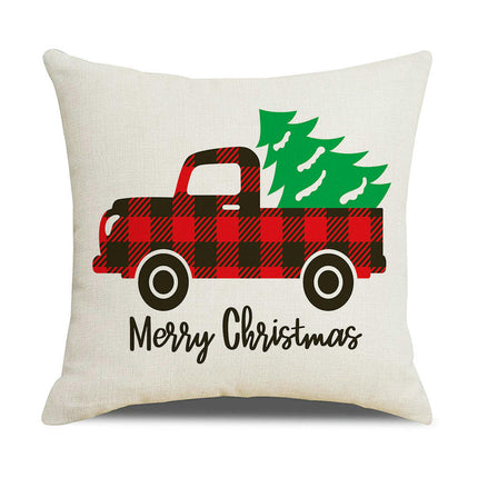 Tree Snowflake Throw Pillow Case Merry Christmas Pillow Cover Decorative Cushion Cover for Home