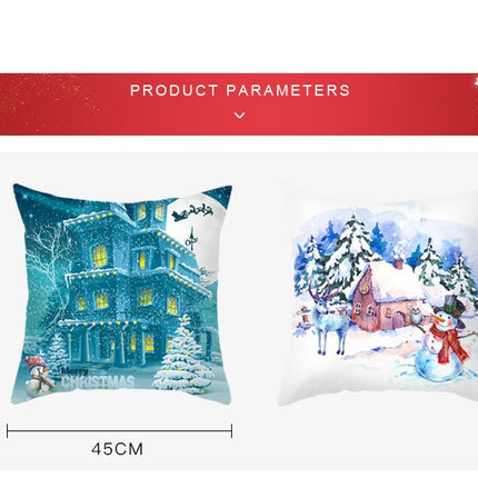 Snowman Throw Pillow Case Merry Christmas Pillow Cover Decorative Cushion Cover for Home Sofa