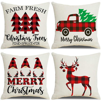 Christmas Decorations Pillow Covers Snowman Farmhouse Throw Pillow Covers Home Decor Pillow Cushion Cases