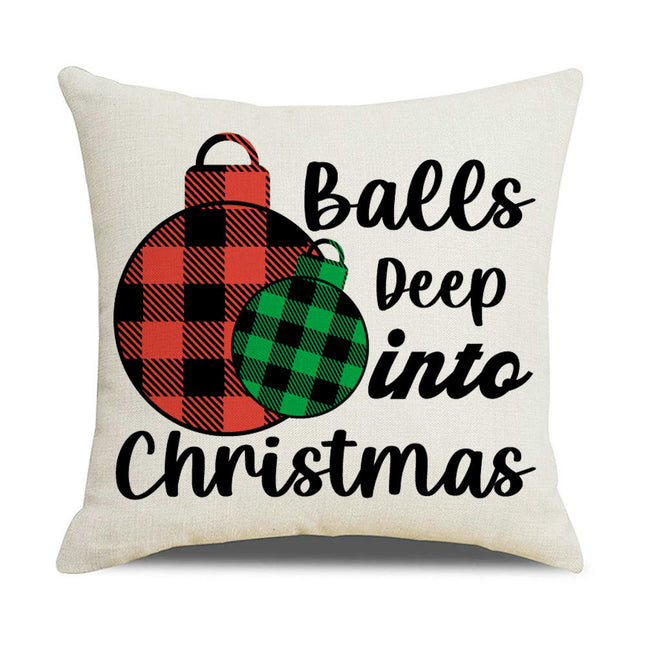 Christmas Decorations Pillow Covers Snowman Farmhouse Throw Pillow Covers Home Decor Pillow Cushion Cases-A