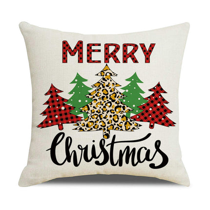 Christmas Decorations Pillow Covers Snowman Farmhouse Throw Pillow Covers Home Decor Pillow Cushion Cases-A