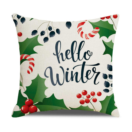 Christmas Pillow Covers Christmas Cushion Covers Throw Pillow Covers Soft Pillow Cases for Outdoor Home Sofa