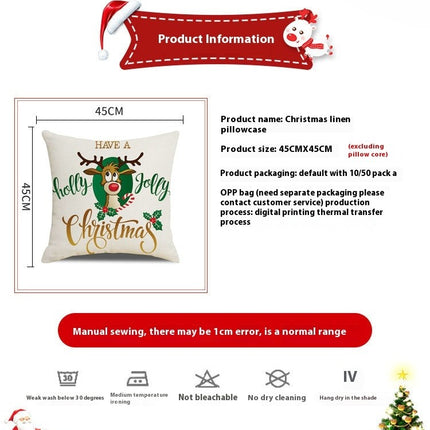 Christmas Pillow Covers Christmas Cushion Covers Throw Pillow Covers Soft Pillow Cases for Outdoor Home Sofa