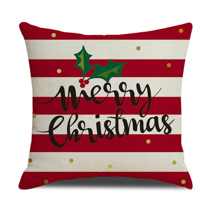 Christmas Pillow Cover Tree Snowflake Throw Pillow Case Square Cushion Decorative Cushion Cover for Sofa-B