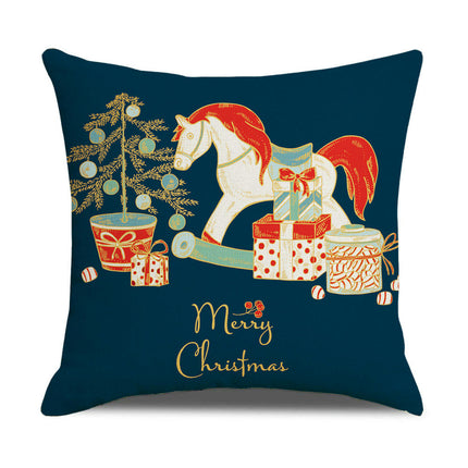 Christmas Throw Pillow Covers Farmhouse Christmas Decorations Tree Throw Cushion Case for Home Sofa