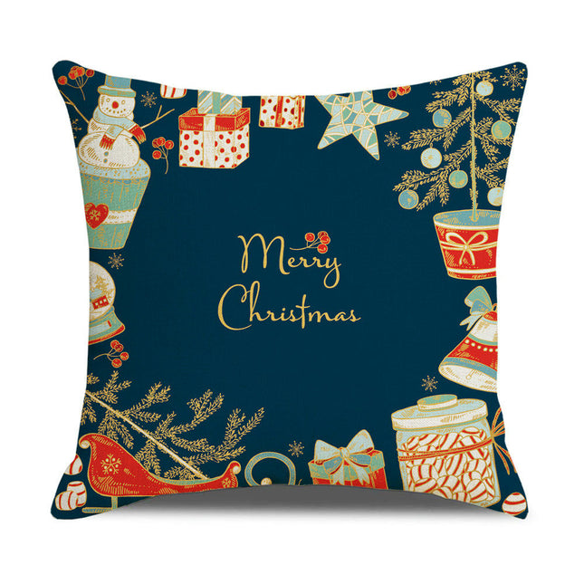 Christmas Throw Pillow Covers Farmhouse Christmas Decorations Tree Throw Cushion Case for Home Sofa