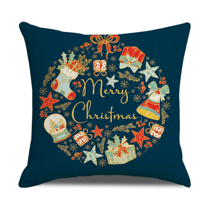 Christmas Throw Pillow Covers Farmhouse Christmas Decorations Tree Throw Cushion Case for Home Sofa