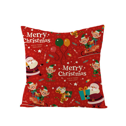 Christmas Pillow Covers Xmas Decorations Holiday Farmhouse Winter Throw Pillow Cushion Case for Sofa Couch