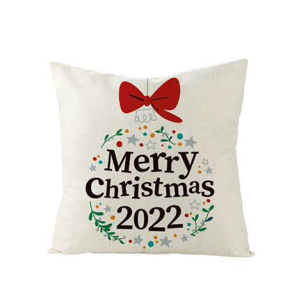 Christmas Pillow Covers Xmas Decorations Holiday Farmhouse Winter Throw Pillow Cushion Case for Sofa Couch