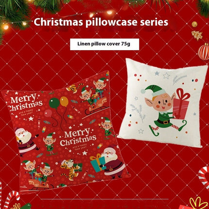 Christmas Pillow Covers Xmas Decorations Holiday Farmhouse Winter Throw Pillow Cushion Case for Sofa Couch