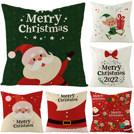 Christmas Pillow Covers Xmas Decorations Holiday Farmhouse Winter Throw Pillow Cushion Case for Sofa Couch