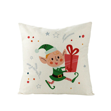 Christmas Pillow Covers Xmas Decorations Holiday Farmhouse Winter Throw Pillow Cushion Case for Sofa Couch