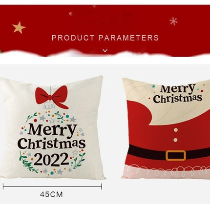 Christmas Pillow Covers Xmas Decorations Holiday Farmhouse Winter Throw Pillow Cushion Case for Sofa Couch