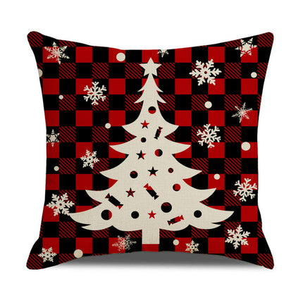 Christmas Throw Pillow Covers Xmas Decorations Holiday Farmhouse Winter Cushion Case for Sofa Couch