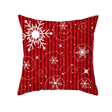 Merry Christmas Snowflake Throw Pillow Cover Xmas Cushion Case Decoration for Home Sofa