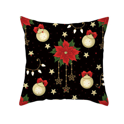 Merry Christmas Snowflake Throw Pillow Cover Xmas Cushion Case Decoration for Home Sofa