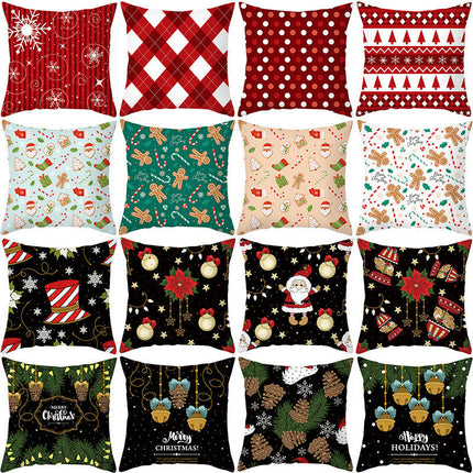 Merry Christmas Snowflake Throw Pillow Cover Xmas Cushion Case Decoration for Home Sofa