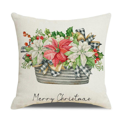 Christmas Decorative Throw Pillow Covers Square Cushion Covers Truck Outdoor Sofa Home Pillow Cases