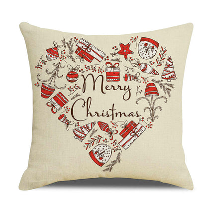 Christmas Decorative Throw Pillow Covers Square Christmas hat Cushion Covers Sofa Home Pillow Cases