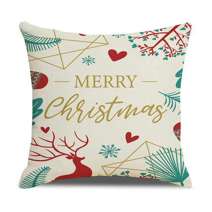 Throw Pillow Covers Merry Christmas Pillow Case Farmhouse Pillow Case Cushion Cover for Bed Sofa