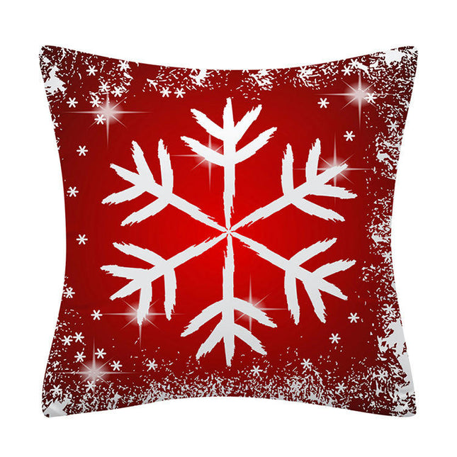 Christmas Pillow Covers Snowflake Merry Christmas Throw Pillow Cases Decorative Cushion Covers for Home-A