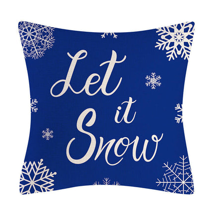 Christmas Pillow Covers Snowflake Merry Christmas Throw Pillow Cases Decorative Cushion Covers for Home