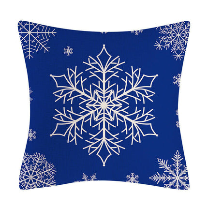 Christmas Pillow Covers Snowflake Merry Christmas Throw Pillow Cases Decorative Cushion Covers for Home