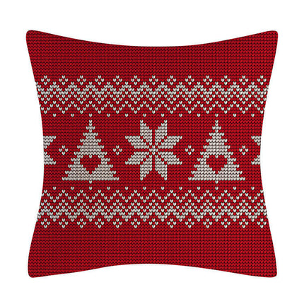 Christmas Decorations Pillow Covers Snowflakes Elk Throw Pillow Case Cushion Cover Decorations for Sofa