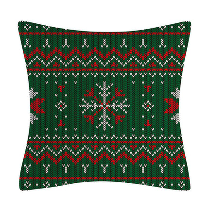 Christmas Decorations Pillow Covers Snowflakes Elk Throw Pillow Case Cushion Cover Decorations for Sofa