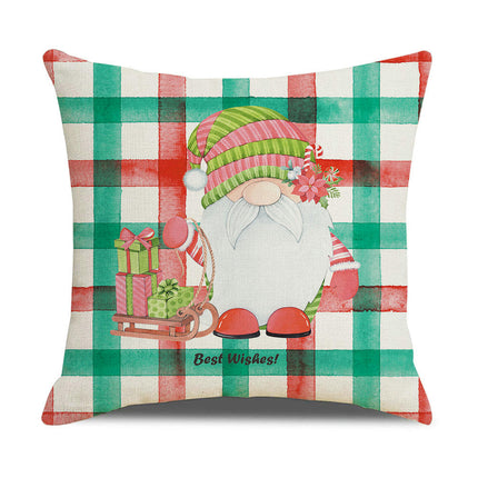 Christmas Gnomes Throw Pillow Covers Christmas Decorations Cushion Cover for Home Pillowcase