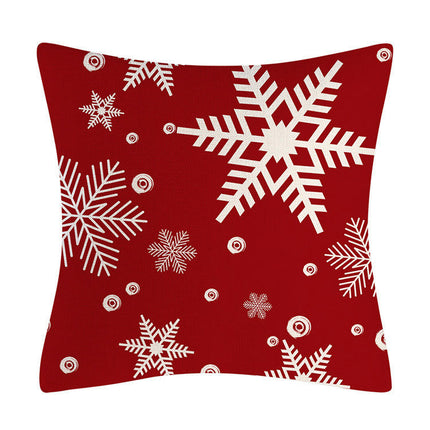 Christmas Throw Pillow Covers Snowflake Christmas Decorations Merry Throw Cushion Case for Home