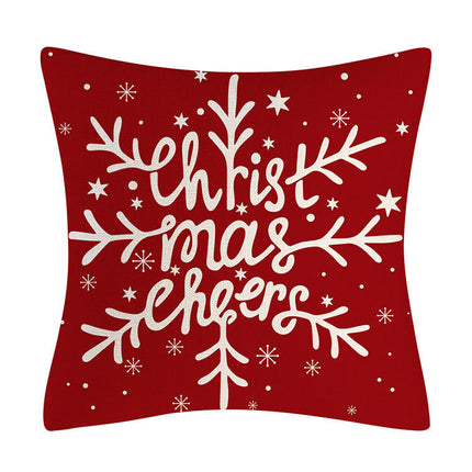 Christmas Throw Pillow Covers Snowflake Christmas Decorations Merry Throw Cushion Case for Home