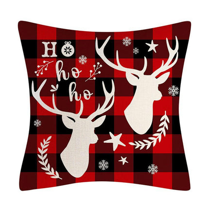 Christmas Throw Pillow Covers Cushion Covers Linen Pillow Case Home Decor Pillow Covers with Hidden Zipper