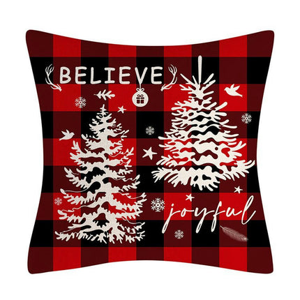 Christmas Throw Pillow Covers Cushion Covers Linen Pillow Case Home Decor Pillow Covers with Hidden Zipper