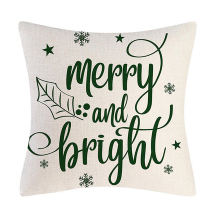 Merry Christmas Pillow Cases Home Snowflake Throw Pillow Covers Outdoor Couch Sofa Cushion Covers