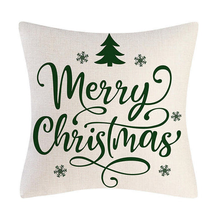 Merry Christmas Pillow Cases Home Snowflake Throw Pillow Covers Outdoor Couch Sofa Cushion Covers