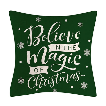 Merry Christmas Pillow Cases Home Snowflake Throw Pillow Covers Outdoor Couch Sofa Cushion Covers