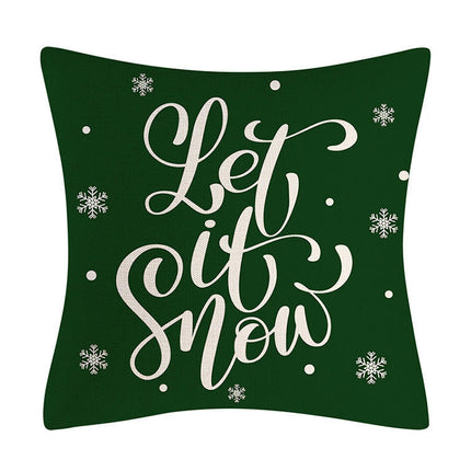 Merry Christmas Pillow Cases Home Snowflake Throw Pillow Covers Outdoor Couch Sofa Cushion Covers