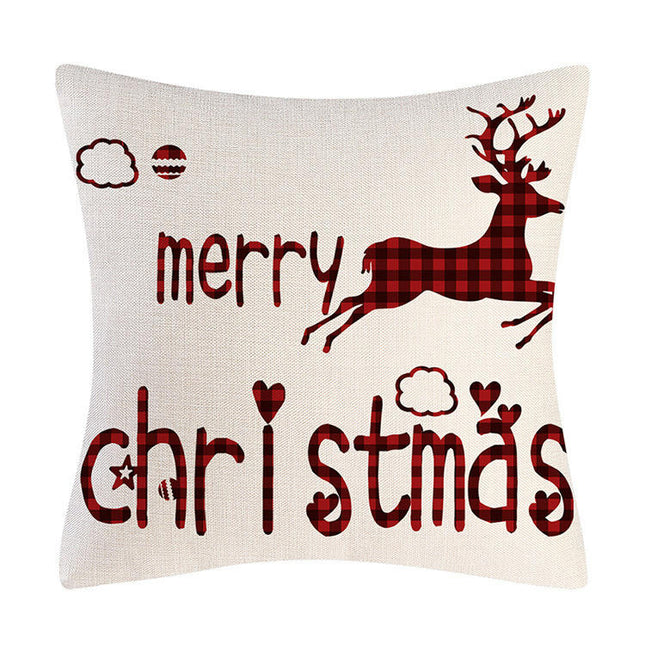 Snowflake Snowman Christmas Square Throw Pillow Case Cushion Cover Decorative for Sofa