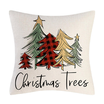 Christmas Pillow Cover Home Sofa Cushion Cover Living Room Holiday Decoration Soft Throw Pillow Covers