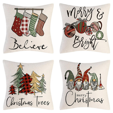 Christmas Pillow Cover Home Sofa Cushion Cover Living Room Holiday Decoration Soft Throw Pillow Covers