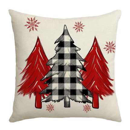 Christmas Pillow Cover Home Sofa Cushion Cover Living Room Holiday Decoration Soft Throw Pillow Covers-A