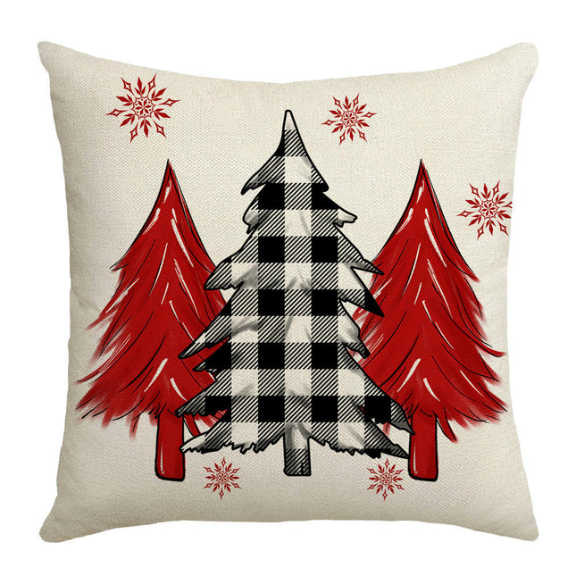 Christmas Pillow Cover Home Sofa Cushion Cover Living Room Holiday Decoration Soft Throw Pillow Covers-A