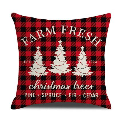 Christmas Pillow Covers Red Cushion Covers Xmas Holiday Throw Pillow Covers Home Outdoor Sofa Pillow Cases