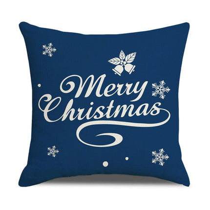 Snowflake Decorative Throw Pillow Covers Blue Cushion Case Decor,Farmhouse Home Decoration for Sofa