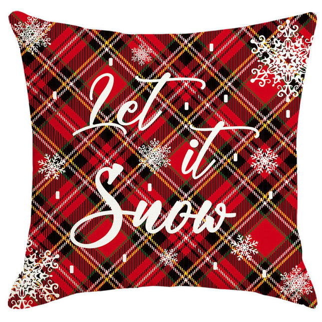 Vintage Christmas Pillow Covers Cushion Pillow Covers for Home Decorations Linen Throw Pillow Covers for Sofa