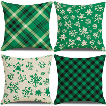 Check Plaids Christmas Pillow Covers Cushion Pillow Covers for Home Decorations Linen Throw Pillow Covers