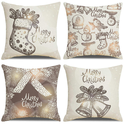 Christmas Bell Pillow Covers Christmas Cushion Covers Christmas Decorative Throw Pillow Covers