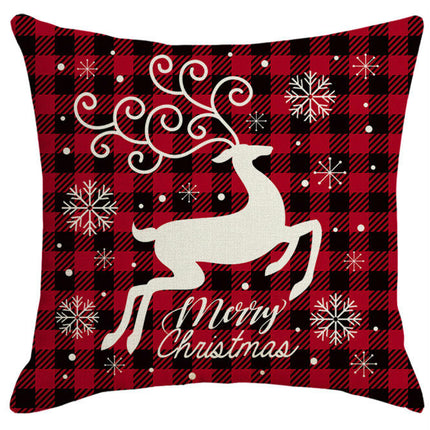 Christmas Pillow Covers Christmas Throw Pillow Covers Snowflake Elk Linen Decorative Pillow Covers