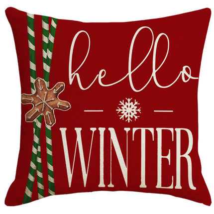 Check Plaids Christmas Pillow Covers Cushion Pillow Covers for Home Decorations Linen Throw Pillow Covers-A